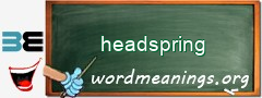 WordMeaning blackboard for headspring